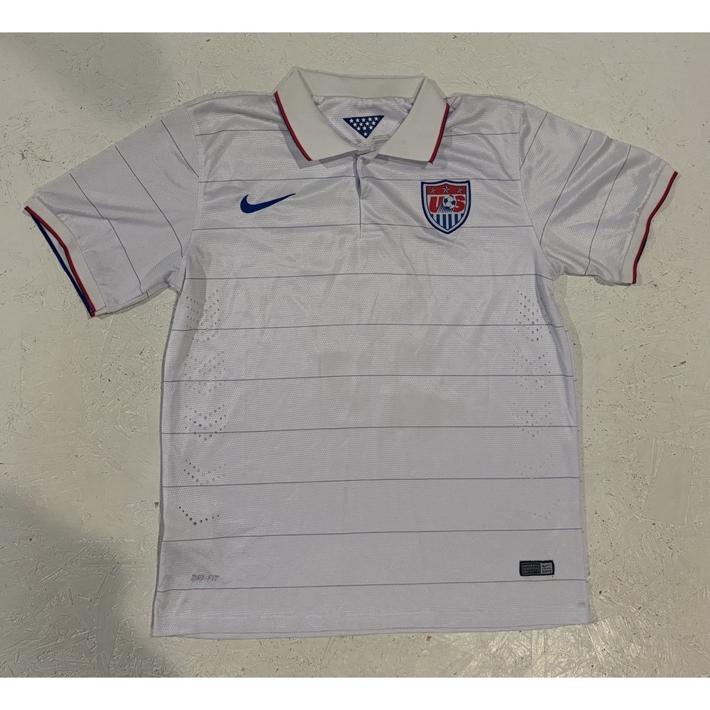 2014 Nike USA Men's National Team Soccer Mens XL Home White Jersey Altidore